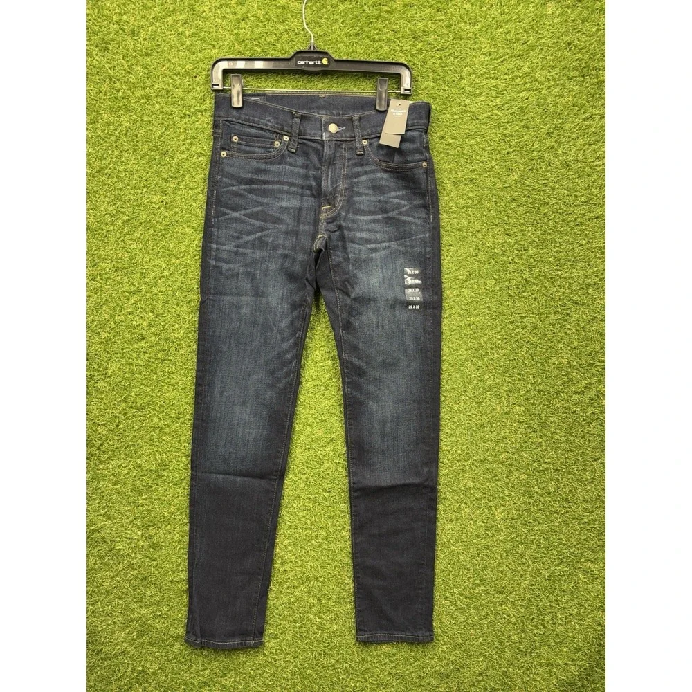 Abercrombie & Fitch Jeans Mens 29x30 Felix Super Slim Stretch Dark Wash Denim